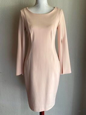 Calvin Klein Blush Pink Long-Sleeve Sheath Dress